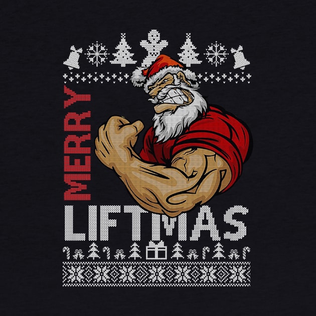 Merry Liftmas Christmas Xmas Fitmas Fitness Santa Holiday 3 by SloanCainm9cmi